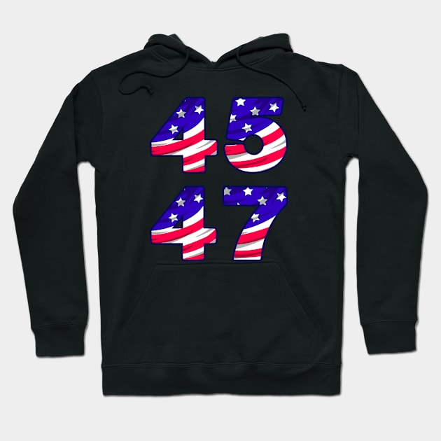 45 47 TRUMP PRESIDENT Hoodie by Lolane